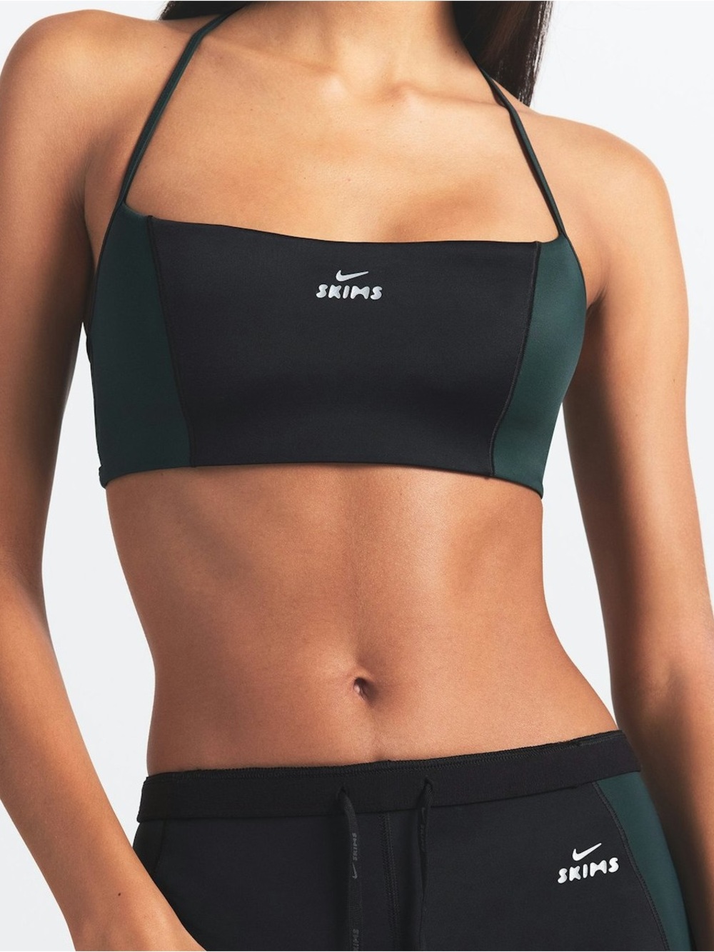 Nike skims shine color block micro bra BA-BRA-9496w obsidian/dark teal